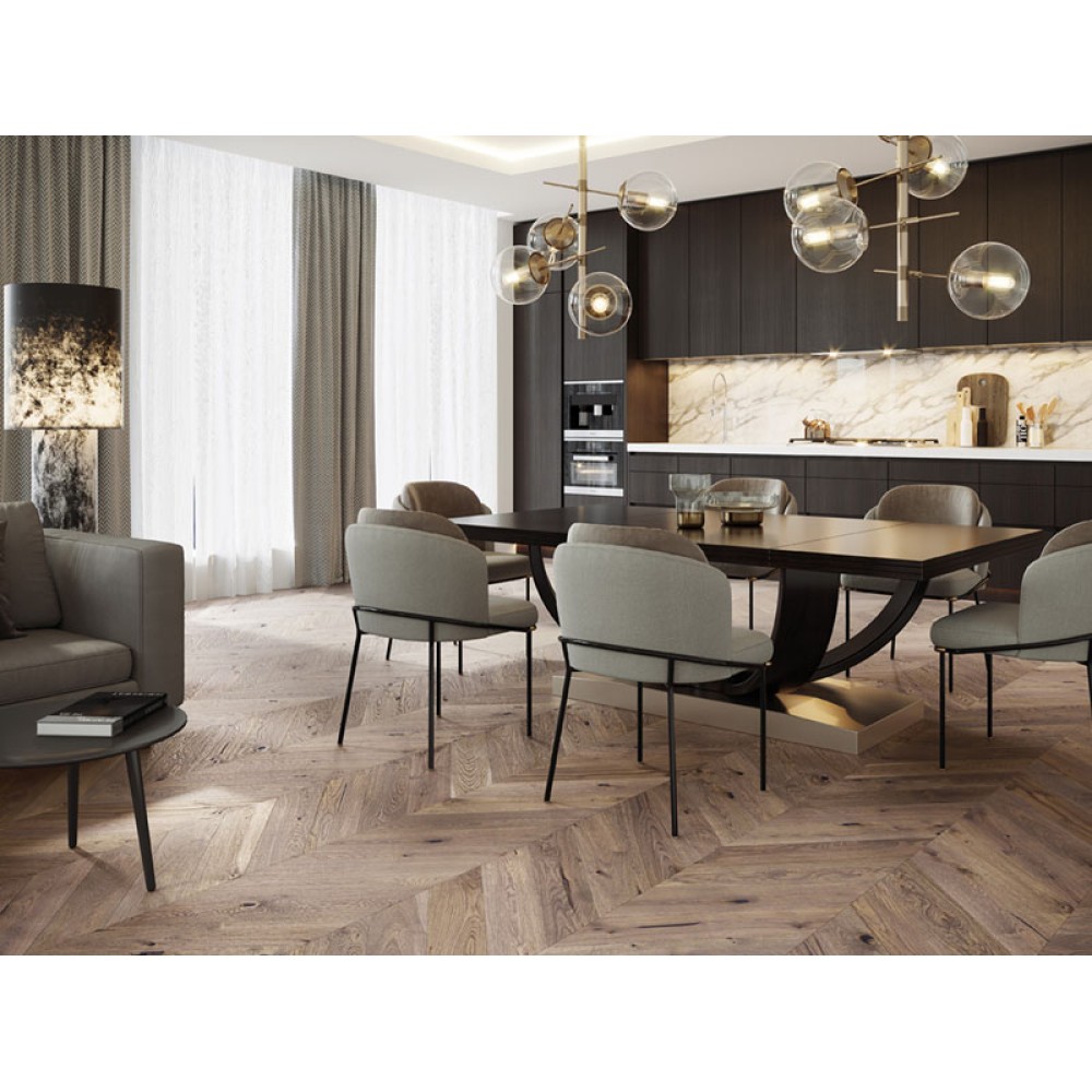 130 X 14 X 725mm Barista Chevron Oak Frappe / Serene - 0.61M2 PK