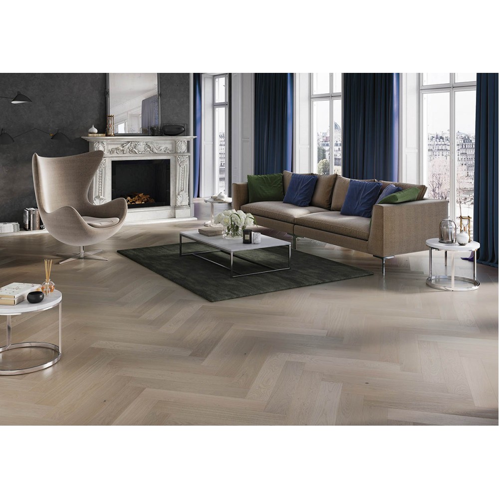 130 X 14 X 725mm Barista Herringbone Oak Espresso - 0.65M2 PK