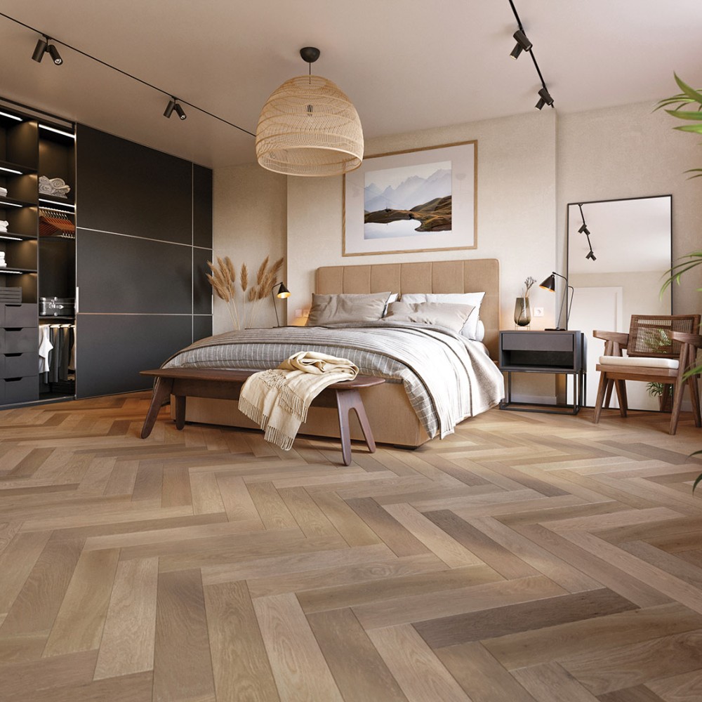120 X 18 X 600mm Herringbone Abbey Oak - 0.72M2 PK