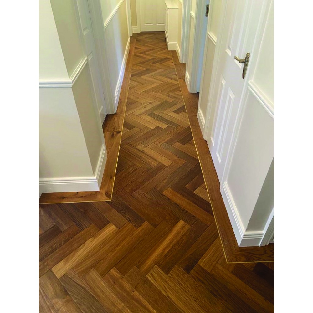 120 X 14 X 600mm Herringbone Slaney Oak - 1.152M2 PK